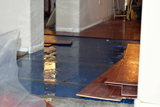 Professional Flood Cleanup technician working in Naples, ME